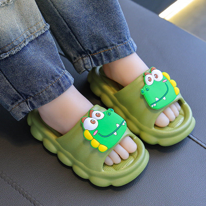 Kids Boys Girls Casual Cute Cartoon Thick-Soled Slippers