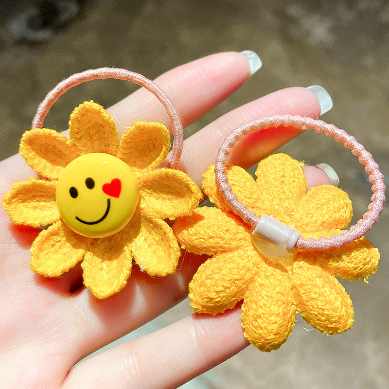 Children Cute Smiley Sunflower Hair Accessories