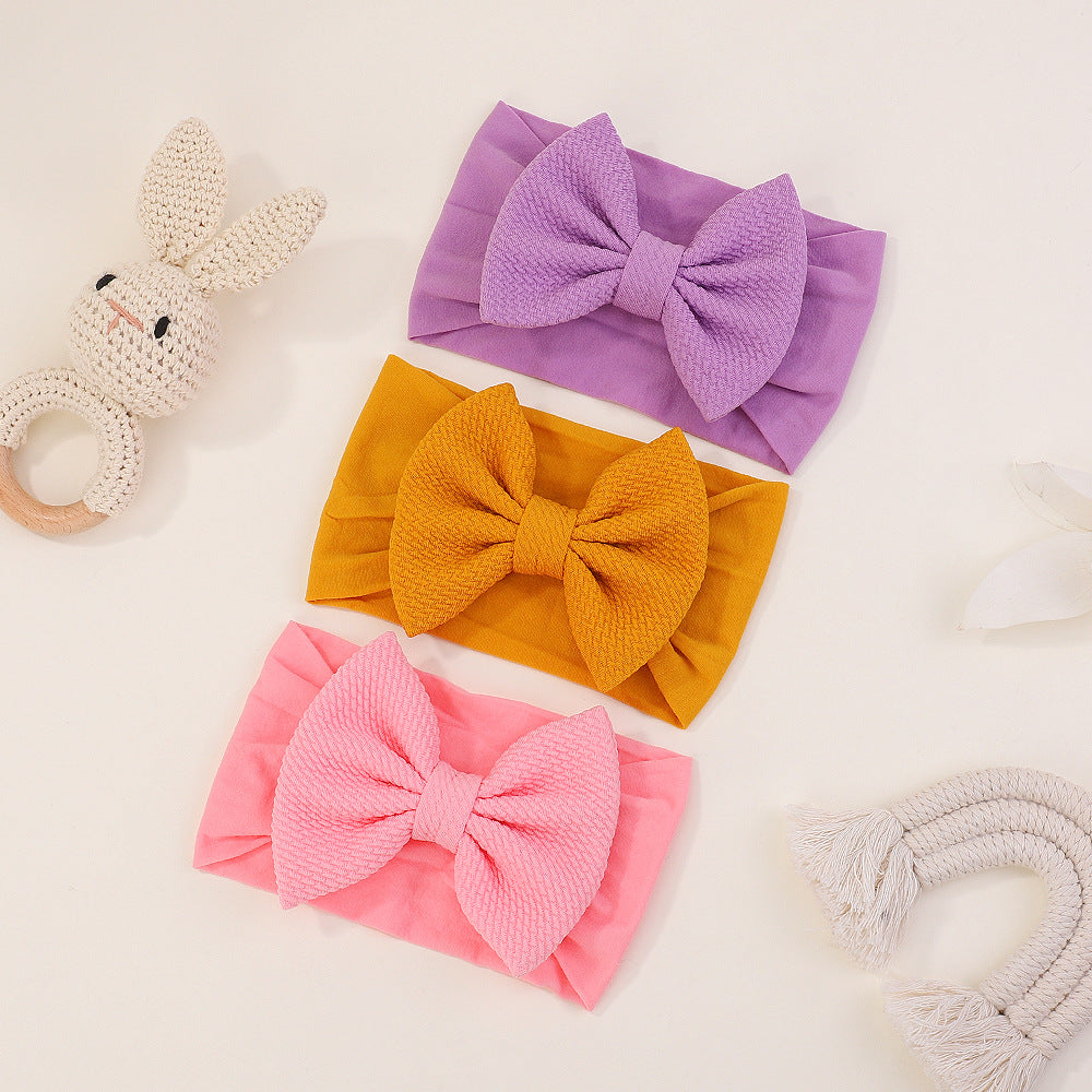 Cute Fashion Solid Color Baby Bow Headband