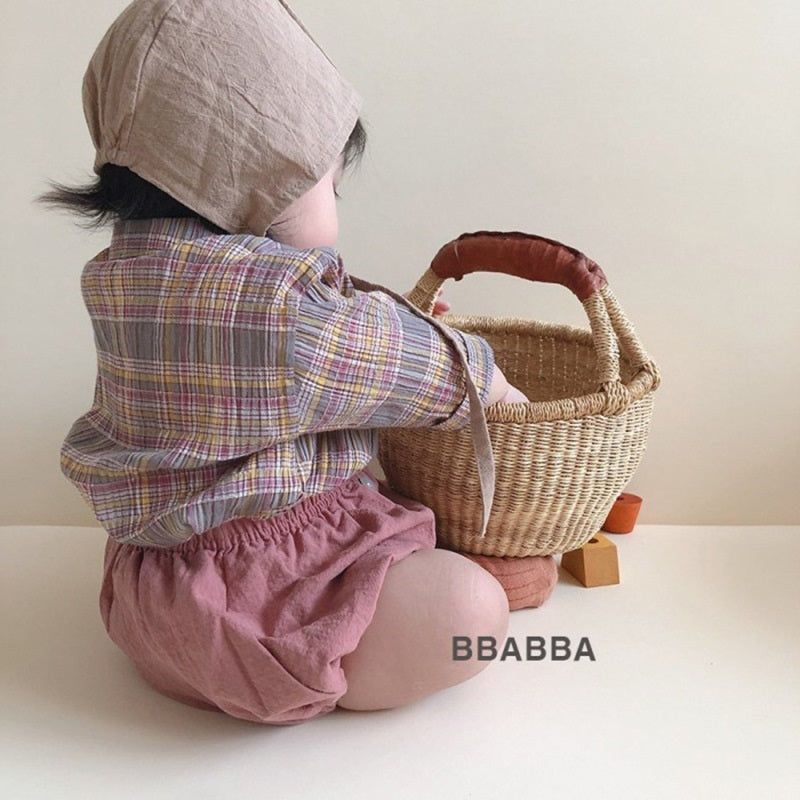 Baby Basic Solid Color Elastic Basic Shorts