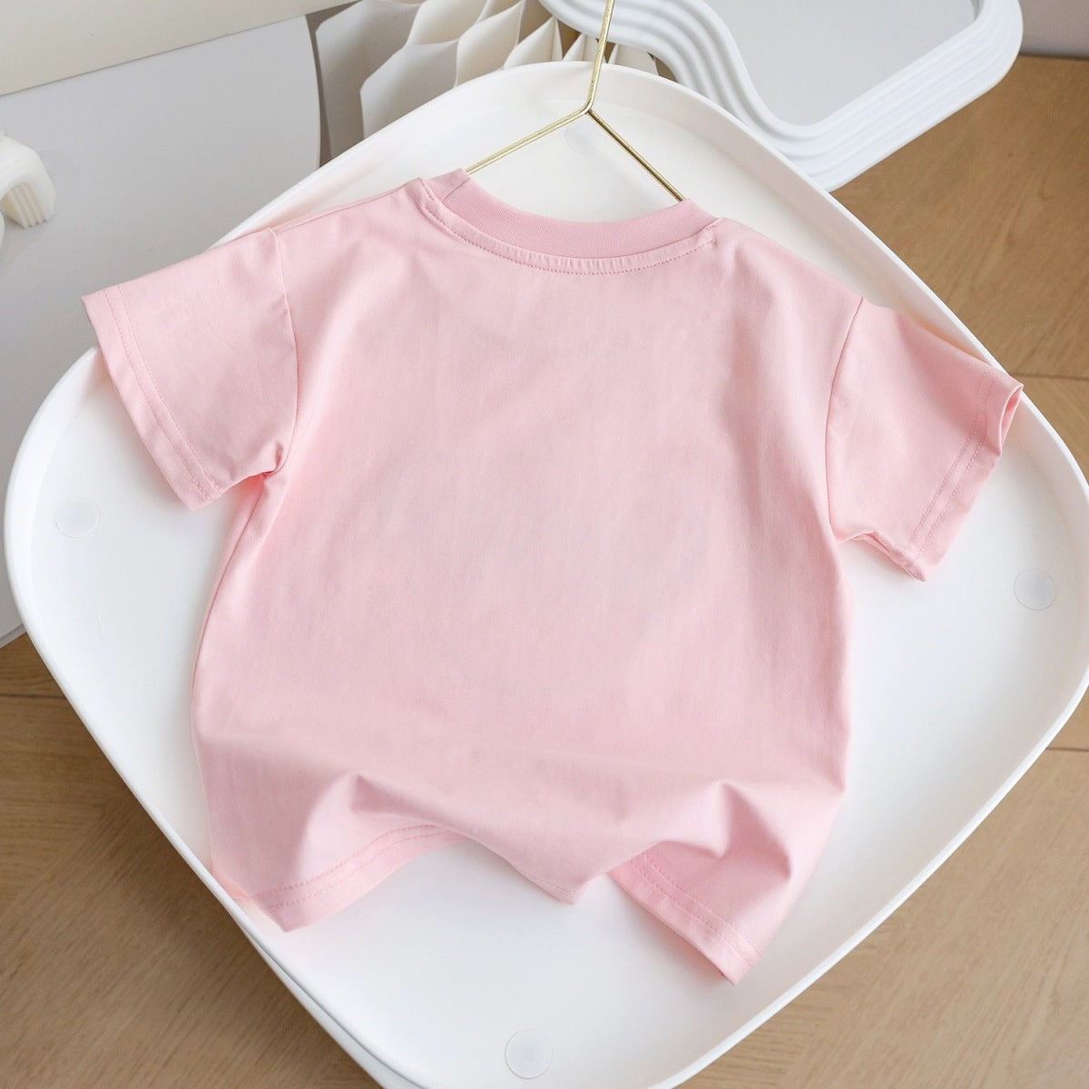 Kids Toddler Girls Casual Cute Sweet Bear Short Sleeve Round Neck T-Shirt