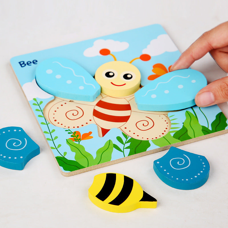 Wooden Children Three-Dimensional Puzzle Intelligence Toys