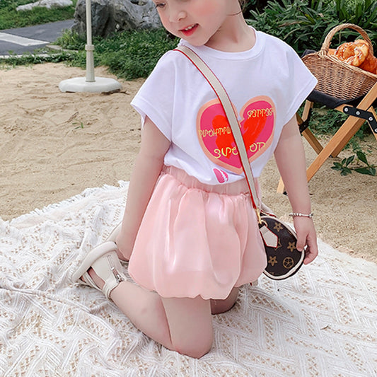 Kids Girls Flower Bud High Waist Thin Bloomer Shorts