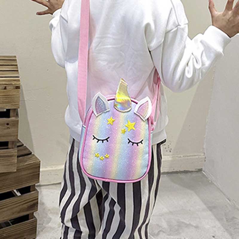 Kids Casual Cute Cartoon Rainbow Crossbody Bag