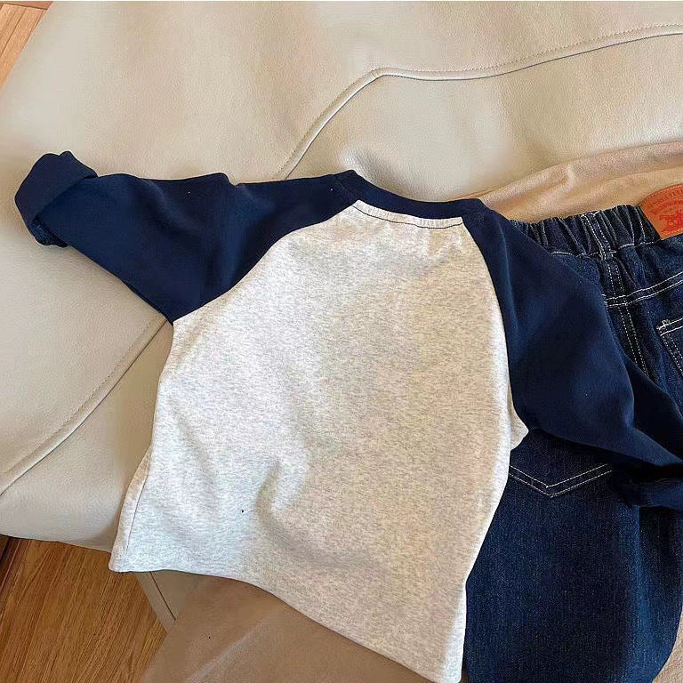 Kids Toddler Boys Fashion Casual Letter Print Long Sleeve T-Shirt