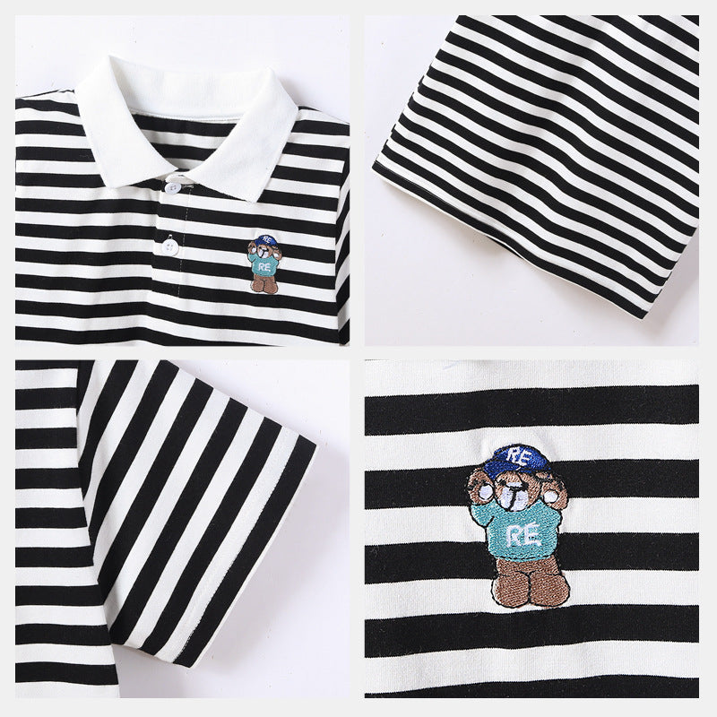 Toddler Boys Short Sleeve Summer Cartoon Polo Shirt