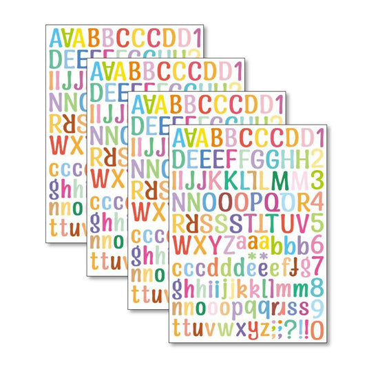 Waterproof Multicolor Digital Letter Sticker
