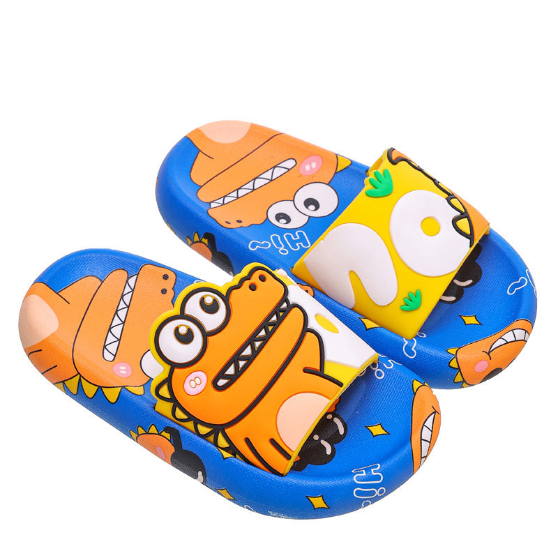 Children Kids Baby Fashion Boys Casual Cute Cartoon Dinosaur Soft Bottom Slippers Shoes