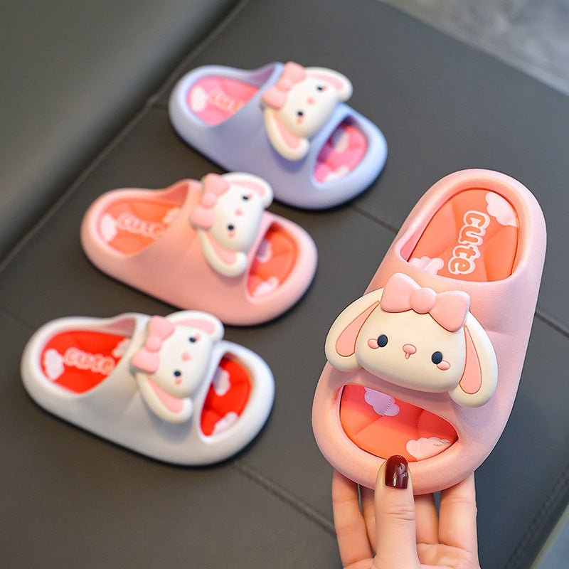 Children Kids Baby Fashion Girls Cute Rabbit Soft Sole Casual Slippers Shoes