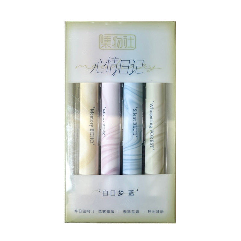 Fashion Quick-Drying Multicolor Highlighter Mark Color Pen 4pieces/Set