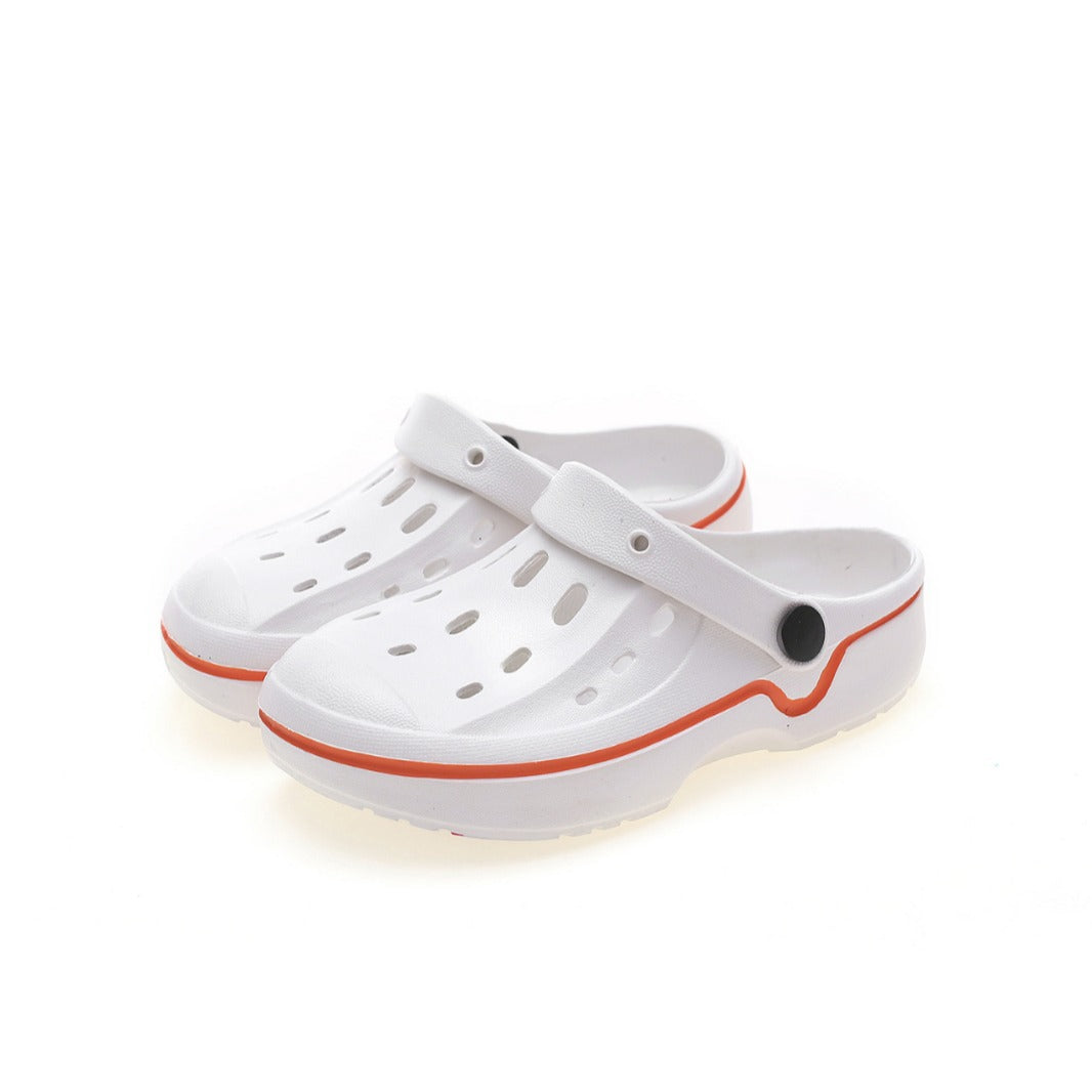 Children'S Fashion Cute Solid Color Non-Slip Waterproof Breathable Hole Shoes