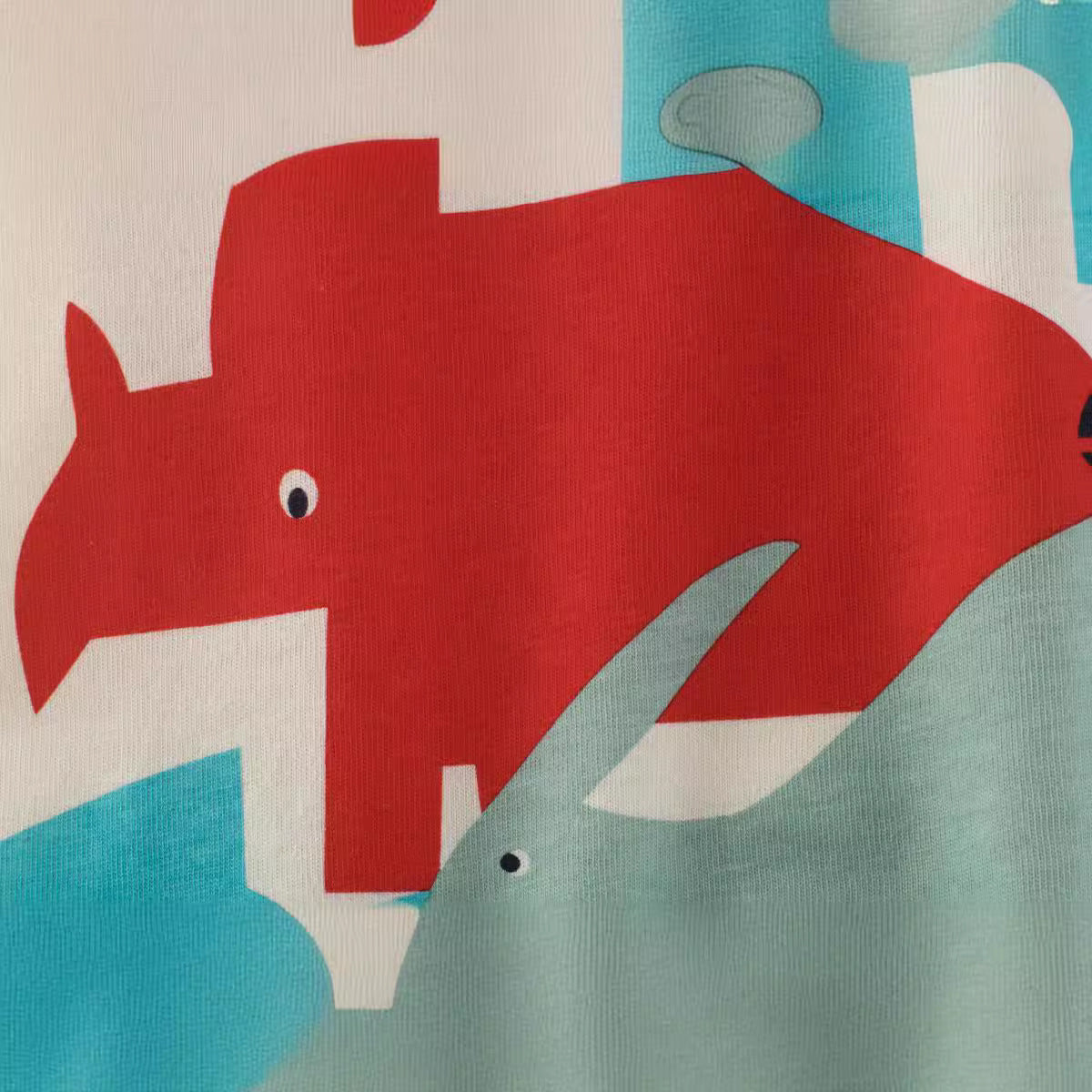Children Casual Cartoon Dinosaur Print Short-Sleeved T-Shirt