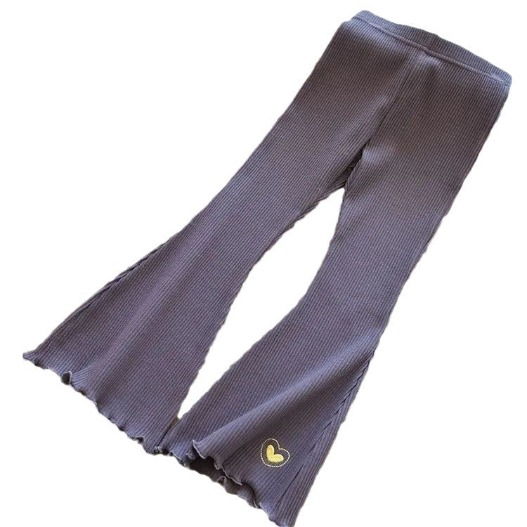Kids Girls Spring And Autumn Cotton Fashion Casual Flared Pants