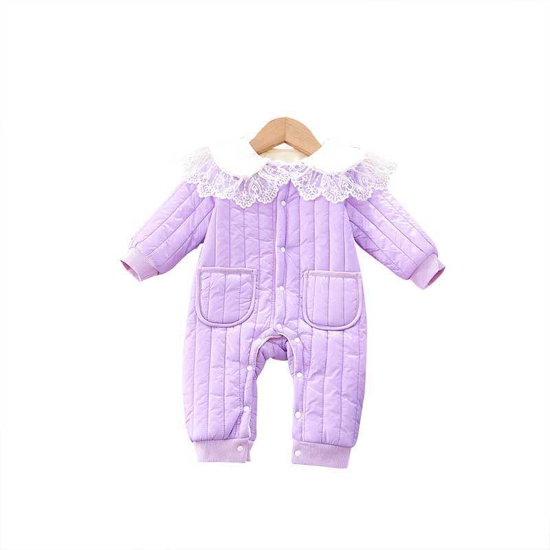 Kids Baby Girls Autumn Winter Casual Cute Fleeces Long Sleeve Romper