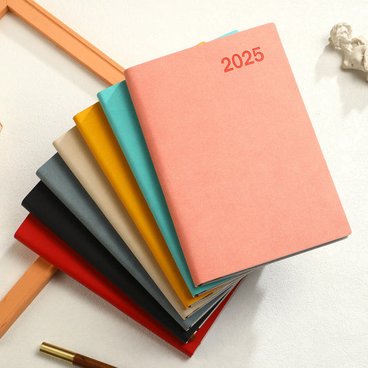 2025 Simple Solid Color English Spanish Daily Notebook