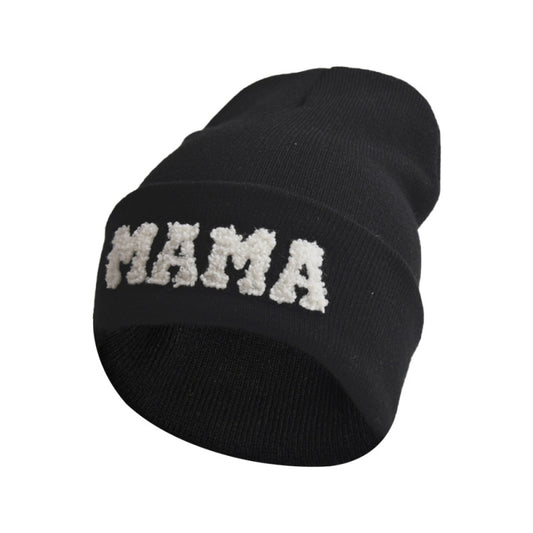 Women'S Letter Embroidery Outdoor Warm Pullover Knitted Hat
