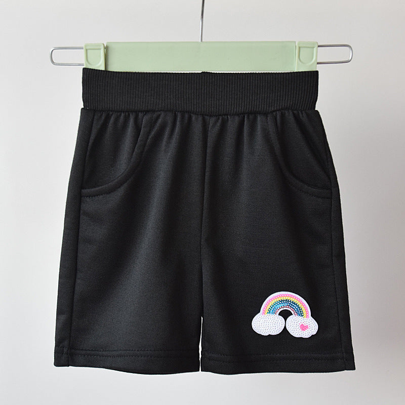 Children Kids Baby Fashion Girls Casual Basic Sports Rainbow Shorts