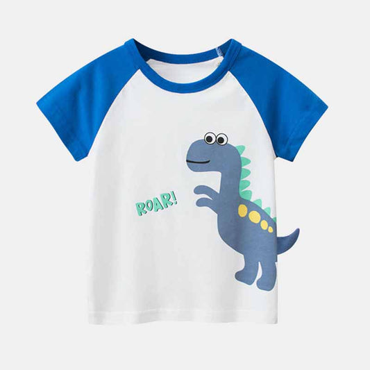 Kids Toddler Boys Dinosaur Print Short Sleeve T-Shirt