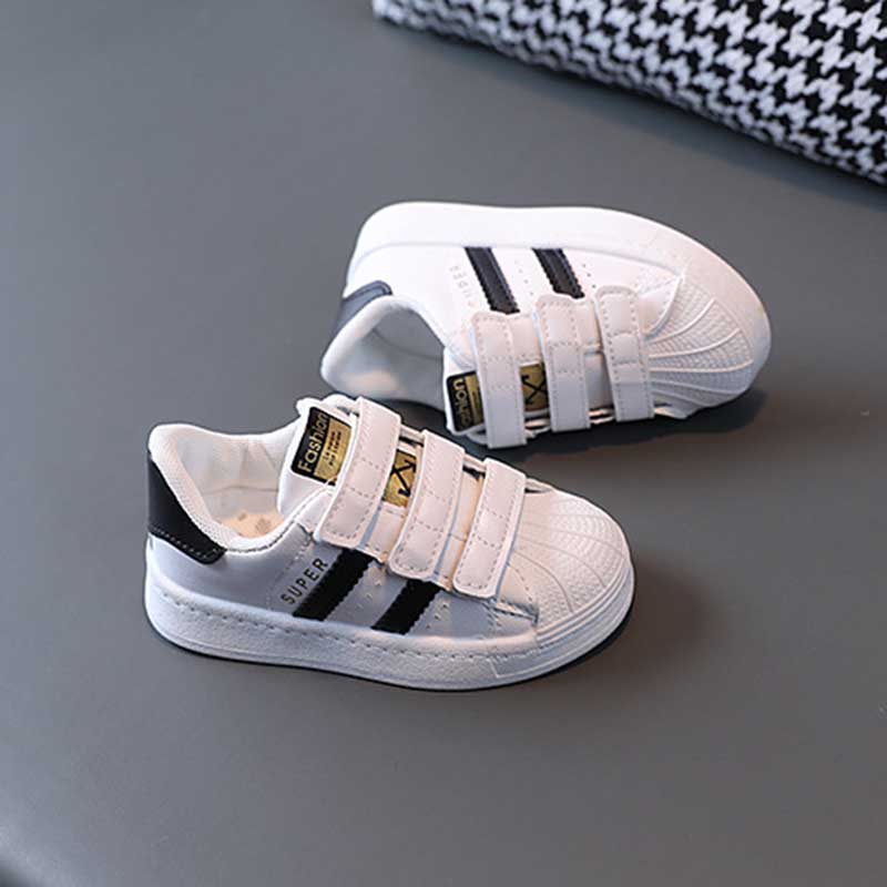 Kids Boys Girls Casual Sport Velcro Flat Sneakers