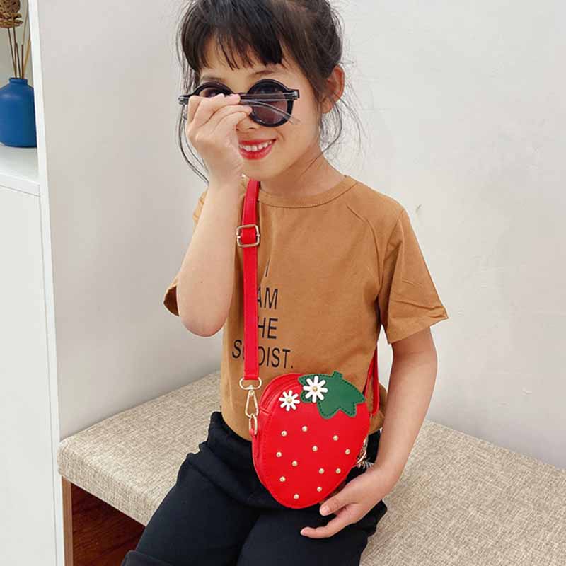 Kids Casual Cute Strawberry Crossbody Bag