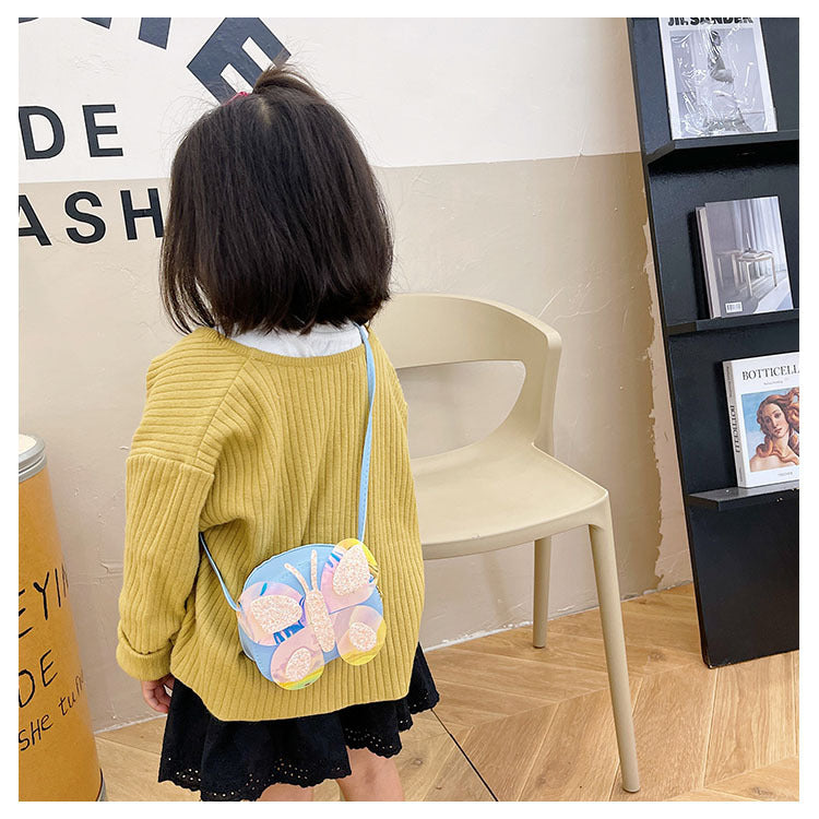 Kids Casual Cute Cartoon Butterfly Crossbody Bag