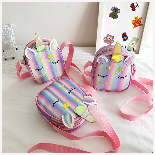Kids Casual Cute Cartoon Rainbow Crossbody Bag