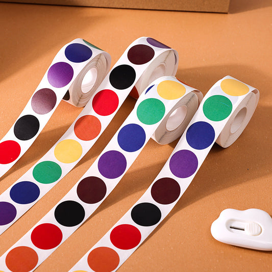 500-Pieces Multicolor Dot Round Seal Sticker