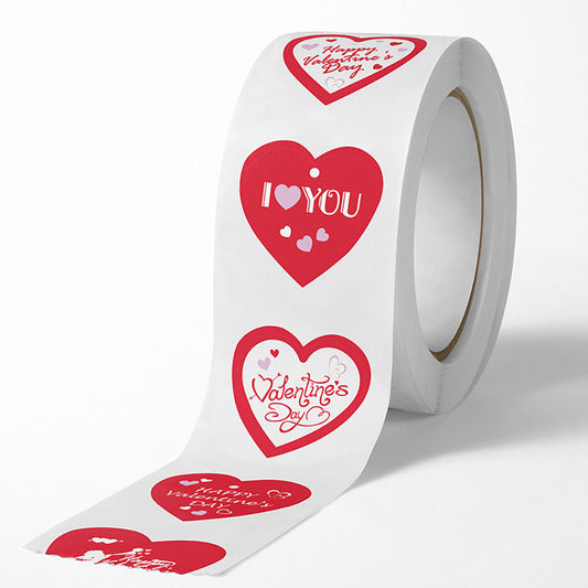 Valentine'S Day Thank You Heart-Shaped Sealing Adhesive Sticker