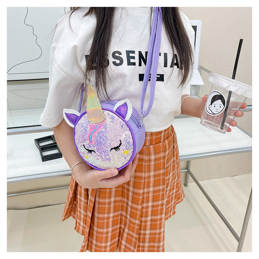 Kids Casual Cute Cartoon Sequins Crossbody Bag