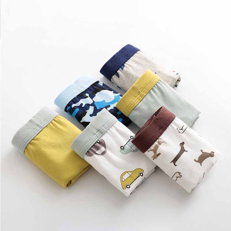 Kids Toddler Boys Cute Cartoon Print Underwear Boxer Pants Sets